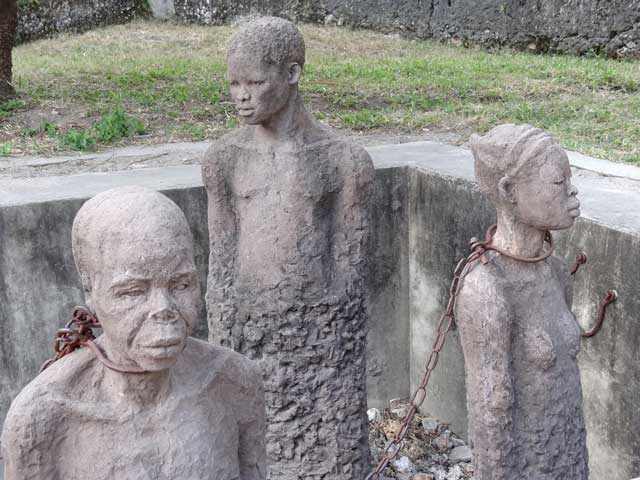monumento alla memoria al mercato degli schiavi a Zanzibar